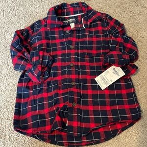 Oshkosh boys flannel NWT size 3t